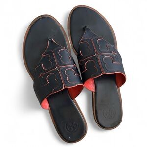 Black and Orange Women's Sandals